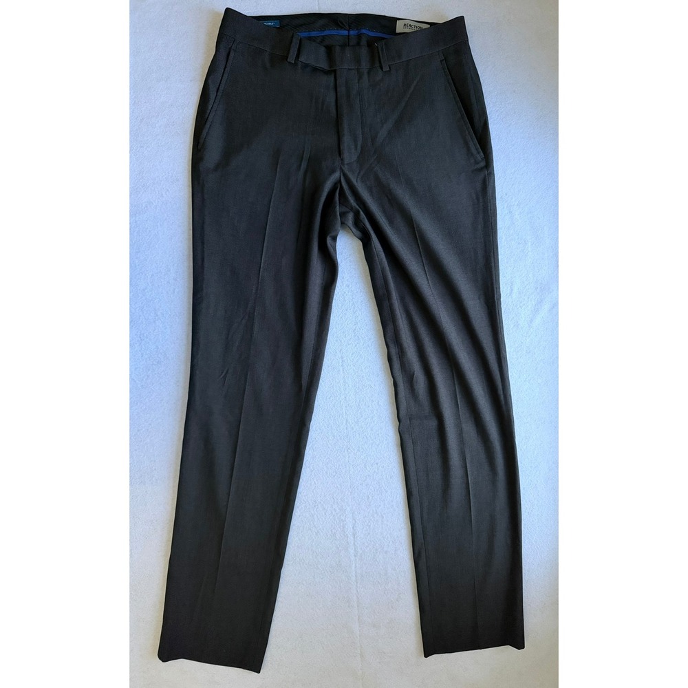Kenneth Cole Reaction Techni-Cole Mens Dress Pants 31x31 Charcoal Grey DTC336